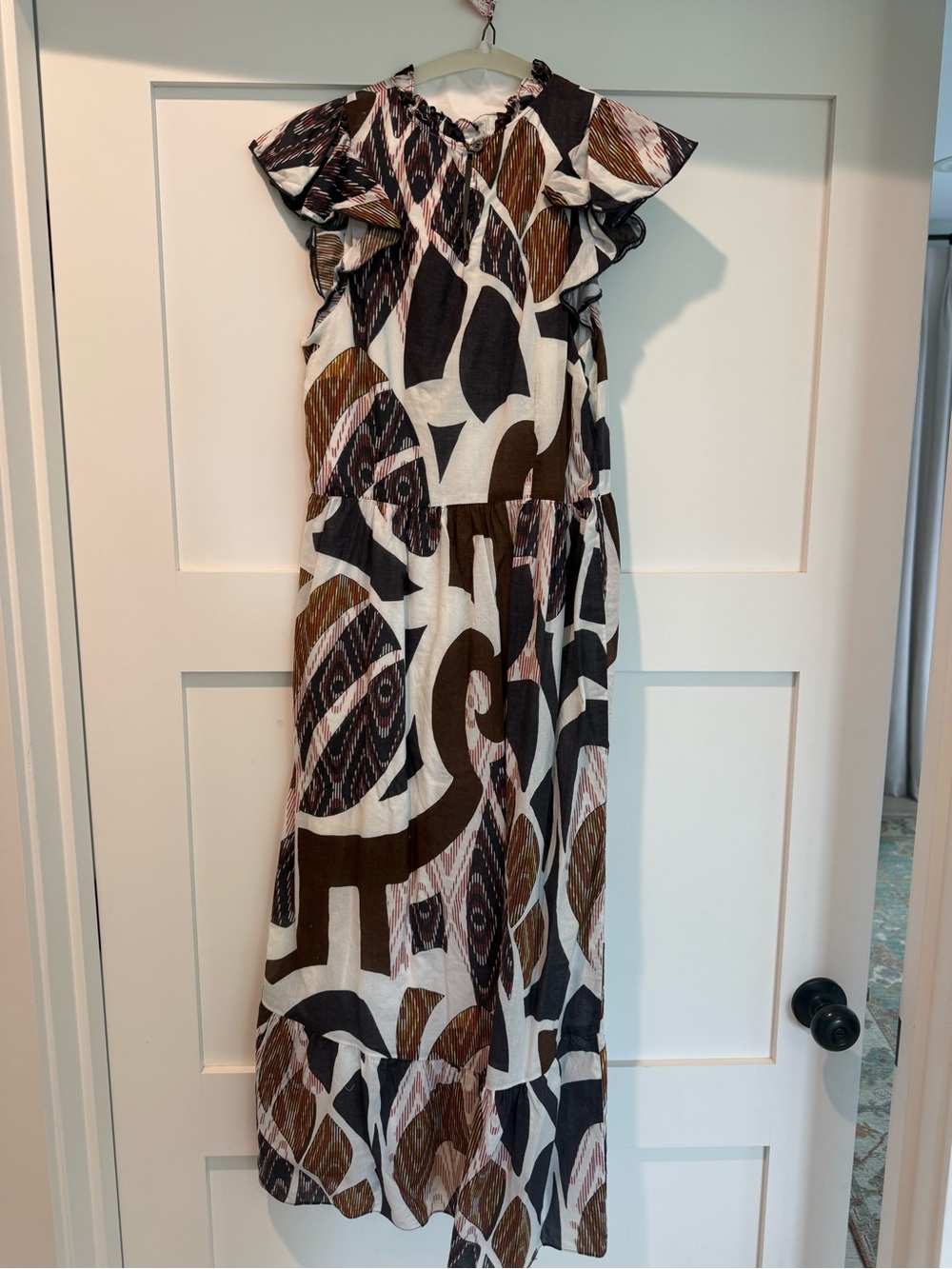 Willa’s Story Women’s Brown & White Patterned Dress - Picture 2 of 3